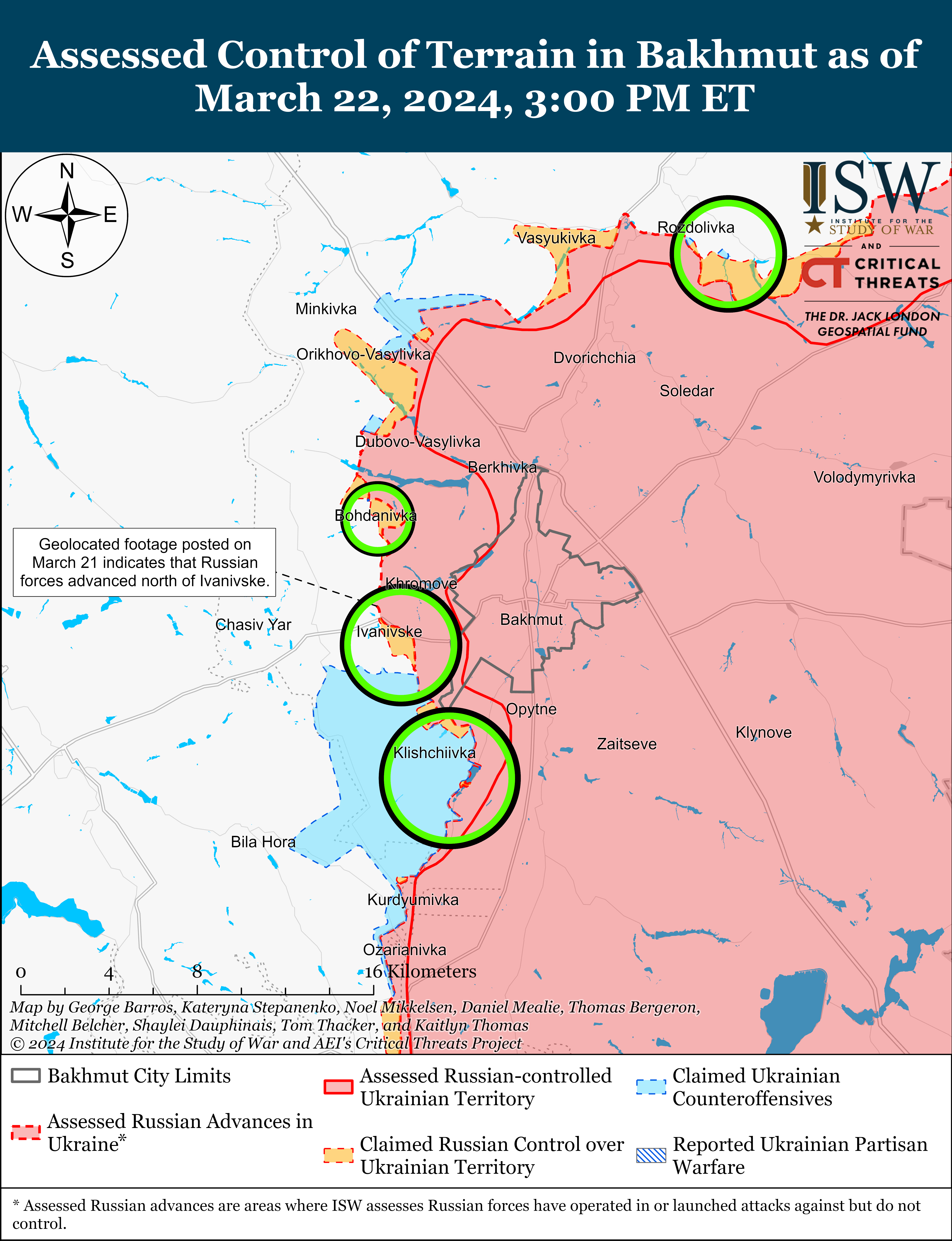 ЗСУ намагаються утримувати позиції в Херсонській області: карти ISW